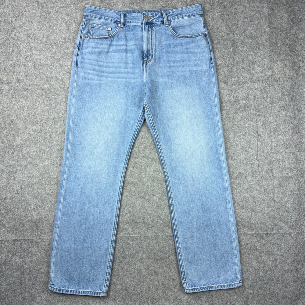 Brunello Cucinelli Jeans Mens 36 Light Blue Straight 100% Cotton Made in Italy
